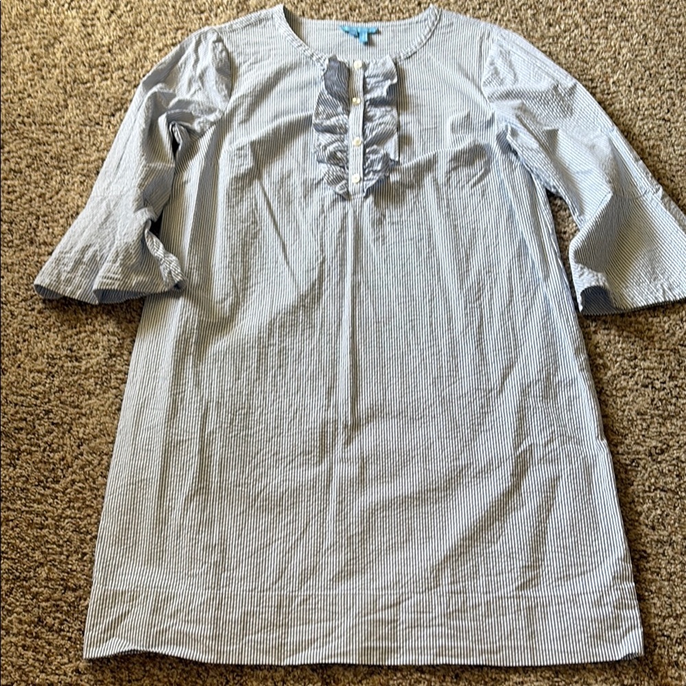 Draper James Blue Striped Dress